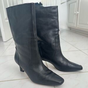 Life Stride Black Leather Women's Boots 9.5
